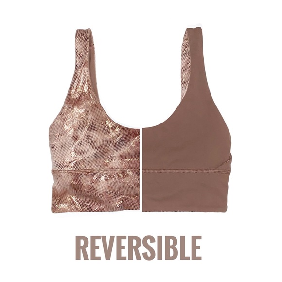 lululemon athletica Other - Lululemon reversible shine align bra Shell Cacao Diffuse Dot Foil tie dye tan